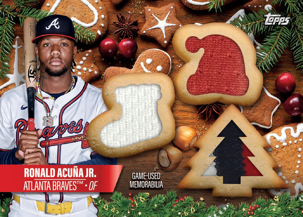 Topps Holiday gift guide relic card example